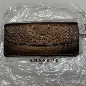 NWT Coach Snakeskin Shimmer Wallet
